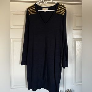 Michael Kors sweater-shift dress. Navy. Size M. Fitted